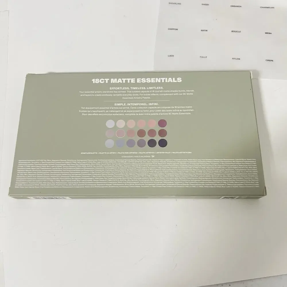 Morphe 18CT Matte Essentials Artistry 18-Pan Eyeshadow Palette Full Size NIB